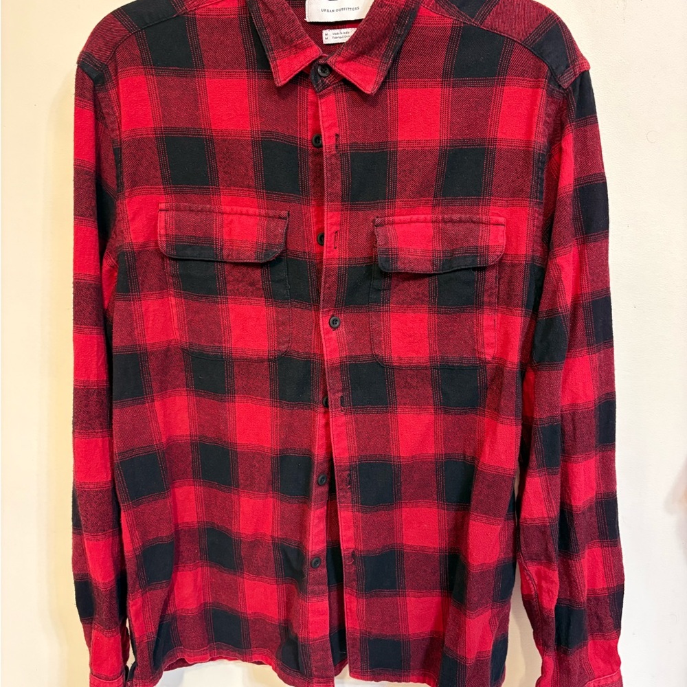 Urban Outfitters Red and Black Checkered Shirt